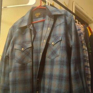 Pendelton Flannel Mens Large Blue